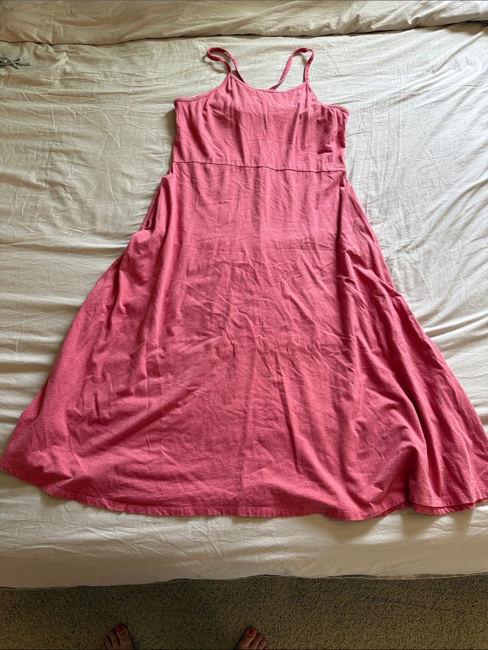 Pact Pink Maxi Sundress with Spaghetti Straps